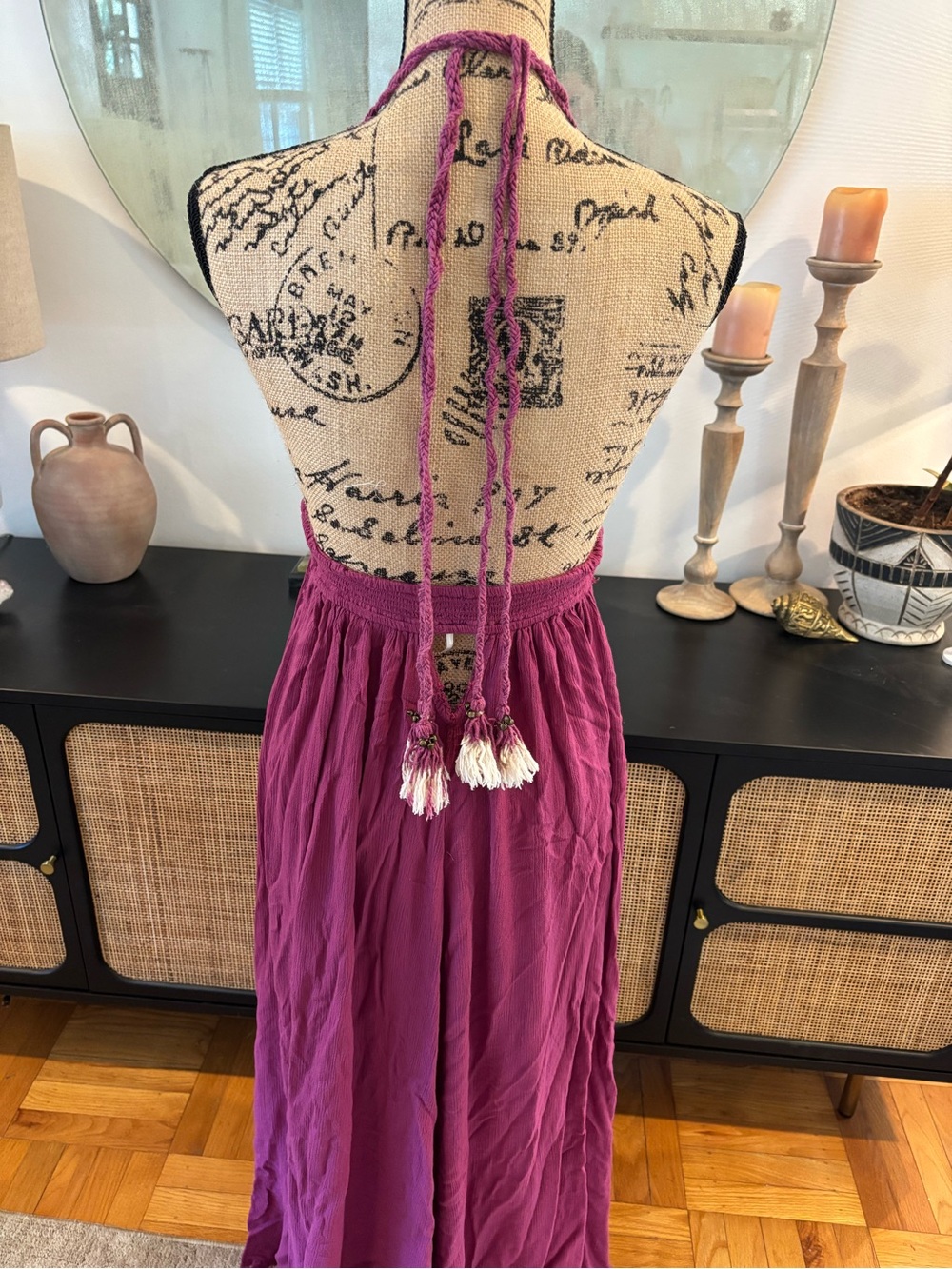Free People Deep Magenta Halter Maxi Dress - Picture 5 of 7